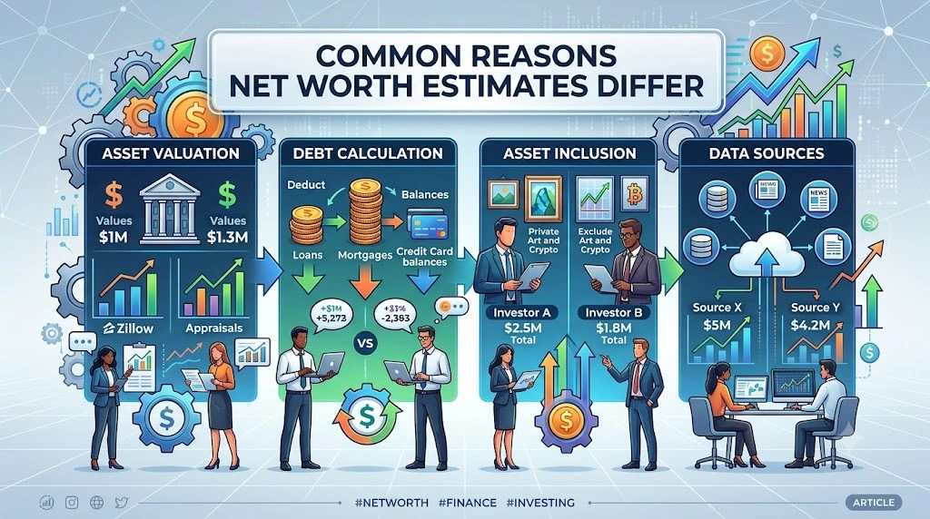 Common Reasons Net Worth Estimates Differ