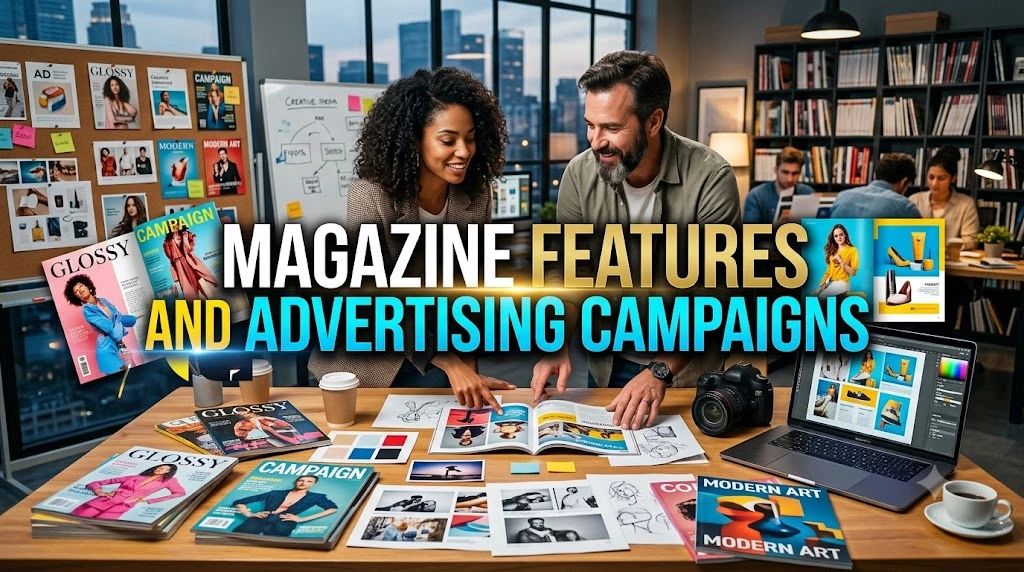 Magazine Features and Advertising Campaigns