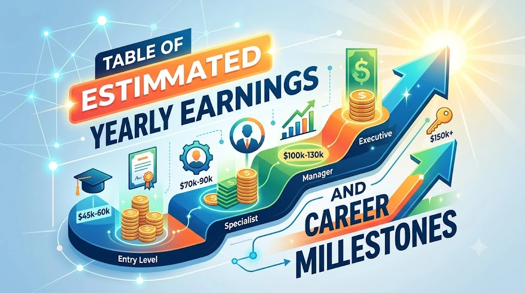 Table of Estimated Yearly Earnings and Career Milestones