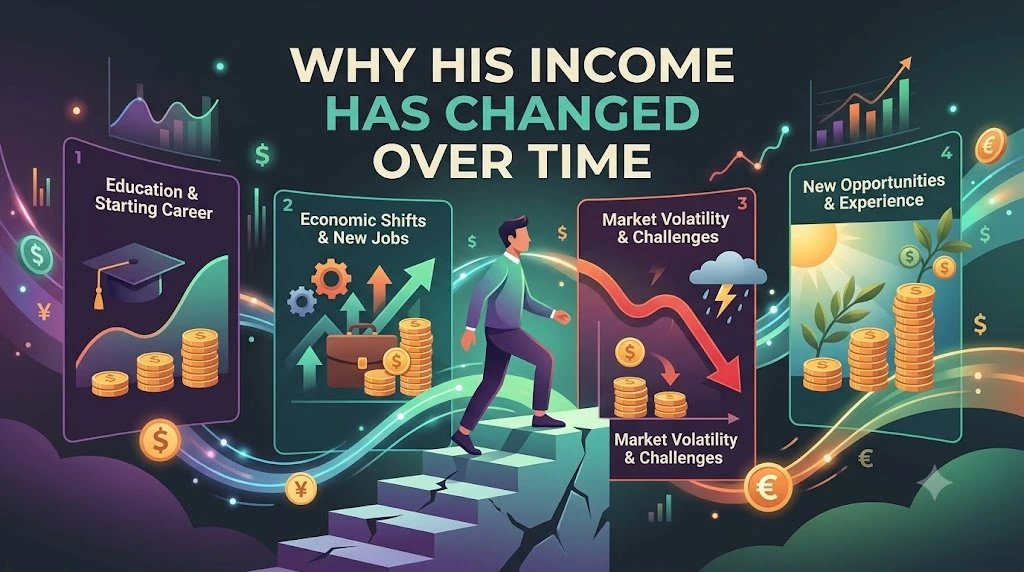 Why His Income Has Changed Over Time