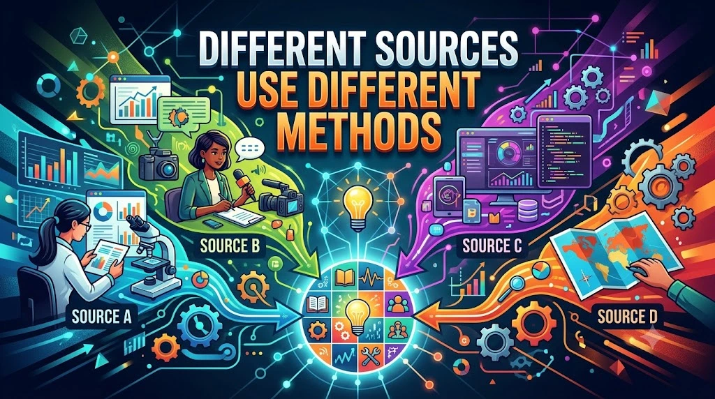 Different Sources Use Different Methods