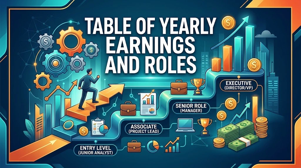 Table of Yearly Earnings and Roles