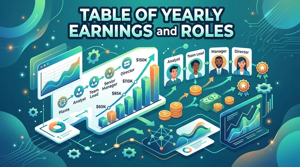 Table of Yearly Earnings and Roles